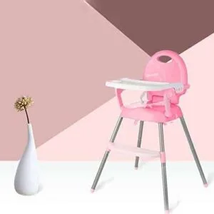Pink Baby Dining Feeding Chair, Deluxe 3-in-1