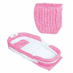 Ibaby Foldable Newborn Baby Bed with Lights and Music (Pink)
