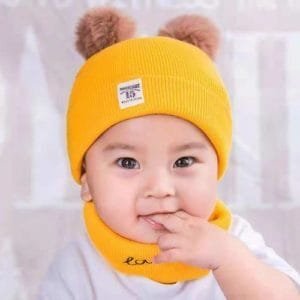 Baby hat And Scarf -Yellow