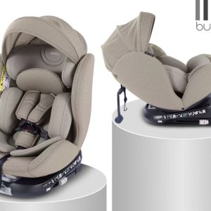Burbay T10 ISOFIX 360° baby Car Seat Convertible Child Safety Seat with Side Impact Protection, Reclining Design & Adjustable Headrest (0–12 years) 40-150cm Kids Group 0+1/2/3