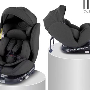 Burbay T10 ISOFIX 360° baby Car Seat Convertible Child Safety Seat with Side Impact Protection, Reclining Design & Adjustable Headrest (0–12 years) 40-150cm Kids Group 0+1/2/3