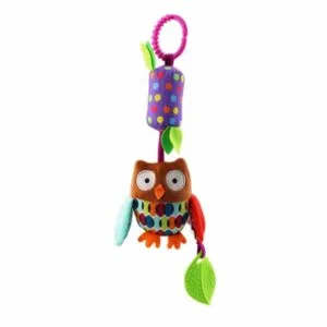 Soft Plush Baby Rattle Toy with Bells-Multi-colored