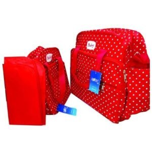 Red 3 In 1 Diaper Bag