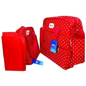 Red 3 In 1 Diaper Bag