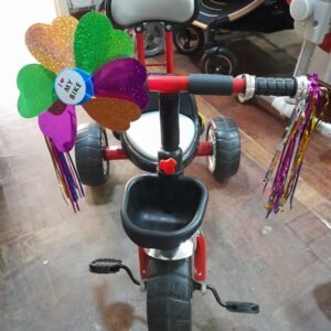 Kids' Tricycle with Cushion Seat-Red