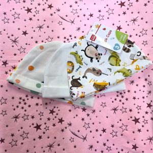 3 pcs cotton Baby Hat set , soft breathable cotton( 0-9 months)