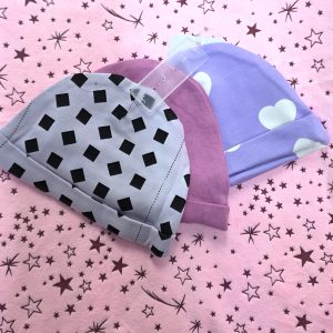 3 pcs cotton Baby Hat set , soft breathable cotton( 0-9 months)