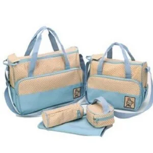 Bear Club Shoulder Diaper Bag- Sky blue