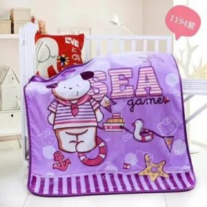 Baby Receiving Blanket- Purple (Print may vary)