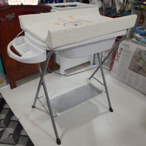 Baby bath stand with a changing table- Multicolor