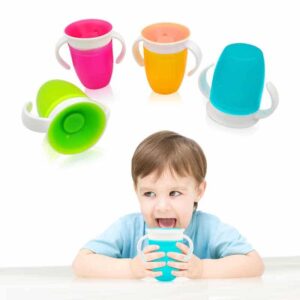 360 Degrees Can Be Rotated Baby Learning Drinking Cup With Double Handle Flip lid Leakproof Magic 2.jpg q50 2