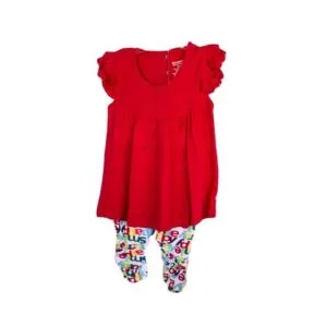 Fashion 2pc Girls Set(Top And Tights) - Multicolored