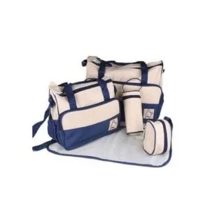 Bear Club Shoulder Diaper Bag- Blue.