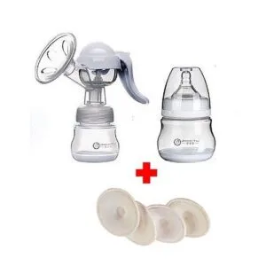 Baby Manual Breast Pump + Washable Breast Pads