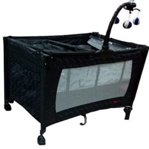 Superior baby playpen with changing table- Black
