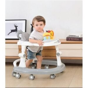 Multi-functional Baby Walker- grey- Anti-rollover Height Adjustable