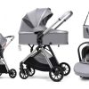 Kidilo 3-in-1 baby stroller set , car seat and newborn baby sleeping basket, portable (0-25 kgs)