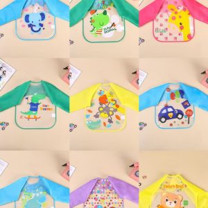 Long-sleeved Waterproof Bibs/ Wearable Baby Bibs
