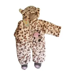 Baby Warm Jumpsuit-Brown Prints
