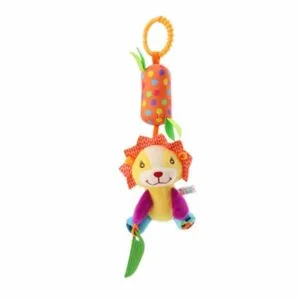 Soft Plush Baby Rattle Toy with Bells-Multi-colored