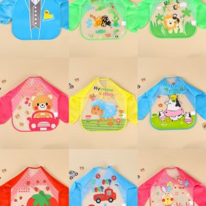 Long-sleeved Waterproof Bibs/ Wearable Baby Bibs