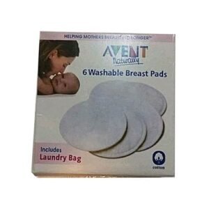 6 Washable Avent Breast Pads Includes Laundry Bag