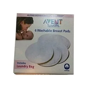 6 Washable Avent Breast Pads Includes Laundry Bag