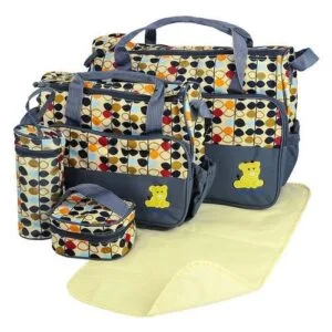 Elegant Baby Diaper Bag - Grey