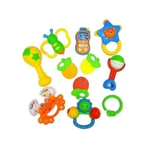 Baby hand Shakers rattles and teether set
