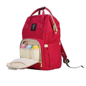 Ganen Portable Baby Diaper Bag for Travel - red