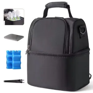 Insulated breast milk cooler bag  With Free Re-usable Ice Brick