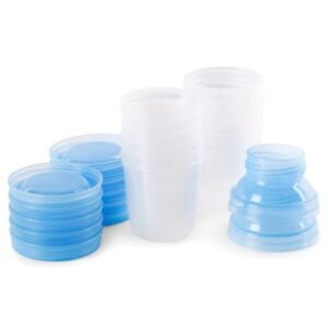 BPA free Breast Milk Storage Cups 180 ml with breast pump adapter (pump directly to your storage cup)