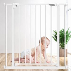 White Child Safety Gate for Home Protection