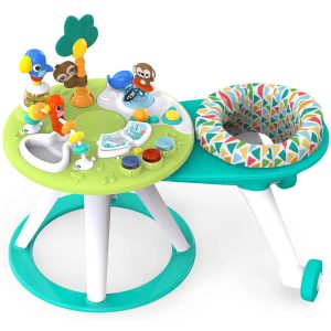 Bright Starts Around We Go 3 in 1 Baby Walker, Discovery Activity Center and Table, Ages 6 Months+