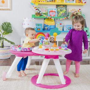 Bright Starts Around We Go 3 in 1 Baby Walker, Discovery Activity Center and Table, Ages 6 Months+