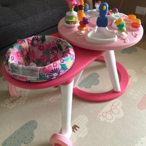 Bright Starts Around We Go 3 in 1 Baby Walker, Discovery Activity Center and Table, Ages 6 Months+
