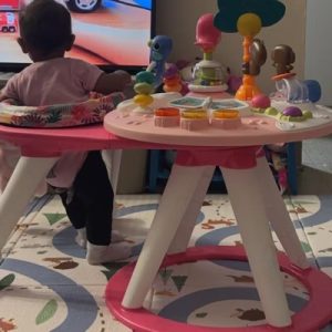 Bright Starts Around We Go 3 in 1 Baby Walker, Discovery Activity Center and Table, Ages 6 Months+