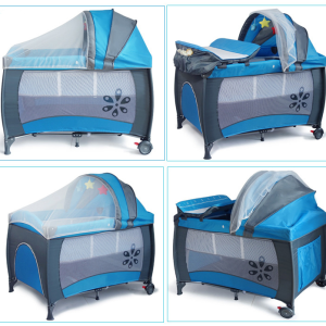 Baby Playpen/cot/bed With Infant Changing Station And Mosquito Net