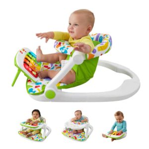 Baby Chair floor seat , Deluxe Sit-Me-Up pillow Seat With Kick & Play Piano Learning Toy & Snack Tray
