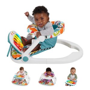 Baby Chair floor seat , Deluxe Sit-Me-Up pillow Seat With Kick & Play Piano Learning Toy & Snack Tray