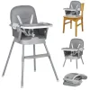 4 in 1 foldable Baby High Chair,Foldable Portable Infant Dining Chair|,Lightweight Booster Seat for 6 months +
