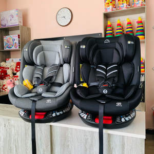 Burbay premium ISOFIX 360 Rotation I-Size Car Seat Group 0/1/2/3 | 40-150 cm | Isofix and Top Tether | Birth to 12 Years (0-36 kg)