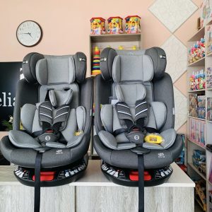 Burbay premium ISOFIX 360 Rotation I-Size baby Car Seat Group 0/1/2/3 | 40-150 cm | Isofix and Top Tether | Birth to 12 Years (0-36 kg)