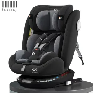 Burbay premium ISOFIX 360 Rotation I-Size baby Car Seat Group 0/1/2/3 | 40-150 cm | Isofix and Top Tether | Birth to 12 Years (0-36 kg)