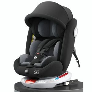 Premium Kidilo Car Seat Isofix Baby Car Seat with 360 degree rotation, sun shade and top teether (0-12 Years)