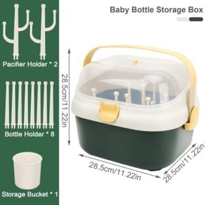 Portable baby bottle drying rack