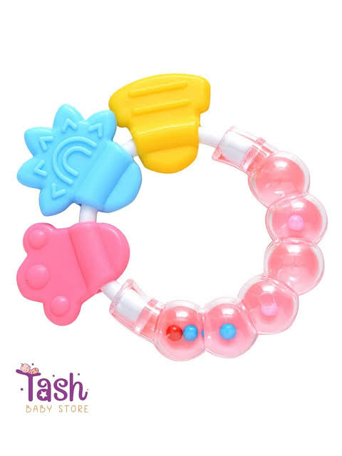 Colorful silicone baby teether with rattles( 3 months+) Colorful silicone baby teether with rattles( 3 months+)