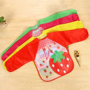 Long-sleeved Waterproof Bibs/ Wearable Baby Bibs