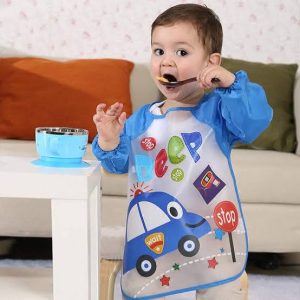 Long-sleeved Waterproof Bibs/ Wearable Baby Bibs