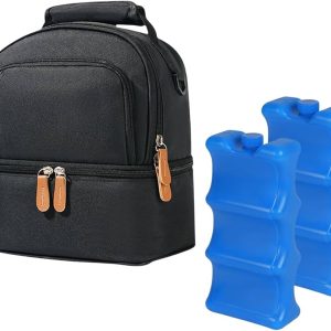 Double layer Insulated breast milk cooler bag With Free Re-usable Ice Brick
